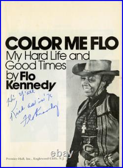 Florynce Kennedy Signed First Edition Color me Flo Very Good Florynce Kennedy Signed First Edition Color me Flo Very Good