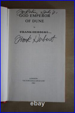Frank Herbert (1981)'God Emperor of Dune', UK signed first edition