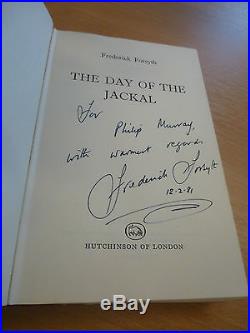 Frederick Forsyth,'The Day of the Jackal', SIGNED first edition 1st/1st