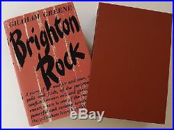 GRAHAM GREENE AUTHENTIC GENUINE SIGNATURE & BRIGHTON ROCK FIRST EDITION 1938