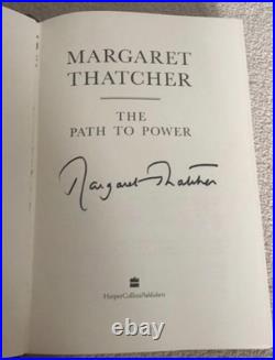 Genuine- SIGNED MARGARET THATCHER book THE ROAD TO POWER-1st Ed. USA-RARE