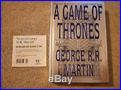 George R R Martin A Game Of Thrones 1st edition signed first USA genuine