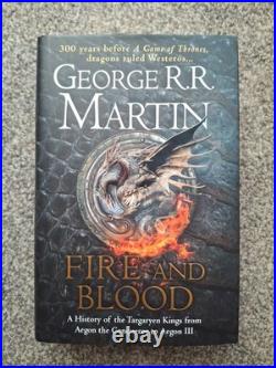 George R R Martin Signed First Edition Fire And Blood Game Of Thrones