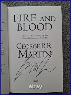 George R R Martin Signed First Edition Fire And Blood Game Of Thrones