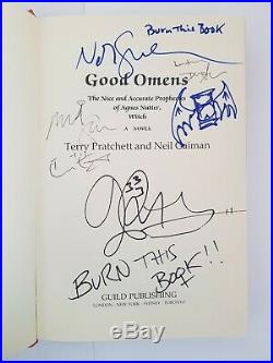 Good Omens 1st edition by Neil Gaiman, Terry Pratchett (Hardback, 1990) signed