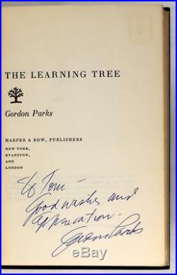 Gordon Parks Signed First Edition 1963 The Learning Tree Novel Hardcover withDJ