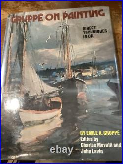 Gruppe On Painting Signed By Emile Gruppe First Edition Direct Techniques In Oil