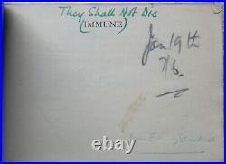 H. F. Parkinson They Shall Not Die rare 1939 signed 1st DJ & proof Sci-fi