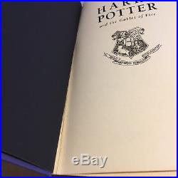 Harry Potter Deluxe UK Book Set First Edition J K Rowling Signed Print