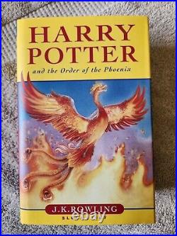 Harry Potter & The Order of the Phoenix Signed First Edition with Dust Jacket