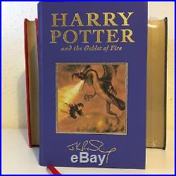 Harry Potter UK Deluxe Collectors First Edition Complete Hardback Books Signed