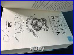 Harry Potter and the Deathly Hallows first edition JK Rowling signed book launch