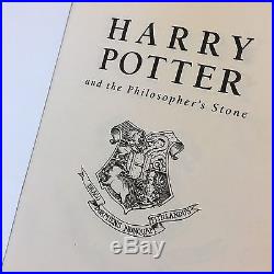Harry Potter and the Philosopher's Stone Signed J K Rowling First Edition Book
