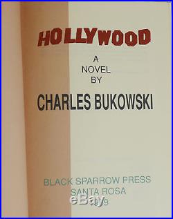 Hollywood by CHARLES BUKOWSKI SIGNED Limited First Edition 1989 Black Sparrow