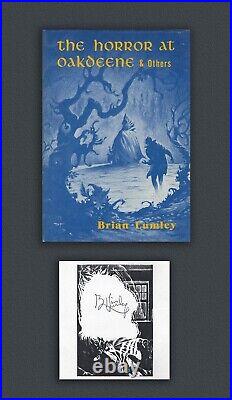 Horror at Oakdeen Brian Lumley Arkham House HC 1st Edition Book withSigned Paper