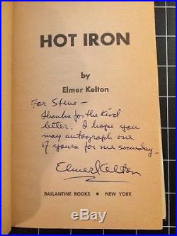 Hot Iron By Elmer Kelton 1956 First Hardback Edition SIGNED Very Rare Scarce