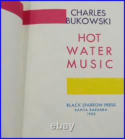 Hot Water Music CHARLES BUKOWSKI Signed w Original Painting First Edition 1983