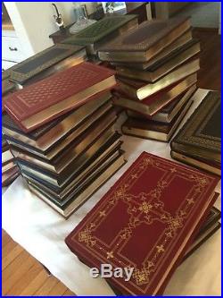 Huge Lot 45 Leather Franklin Library Signed First Edition Elie Wiesel Vonnegut