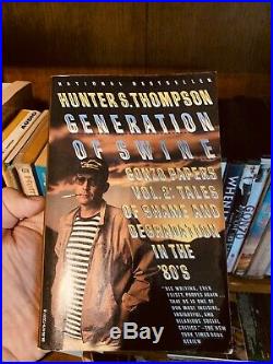 Hunter S Thompson Collection Lot Signed Rare Oop 1st Editions Rolling Stones Mag