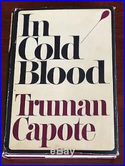 IN COLD BLOOD byTruman Capote SIGNED FIRST EDITION 1st Printing HB & DJ