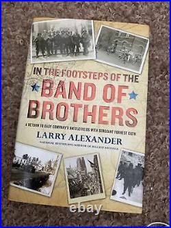 IN THE FOOTSTEPS OF THE BAND OF BROTHERS 1st Edition signed by 3 BOB Veterans
