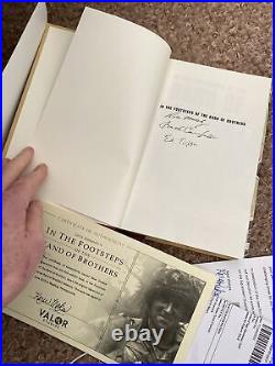 IN THE FOOTSTEPS OF THE BAND OF BROTHERS 1st Edition signed by 3 BOB Veterans