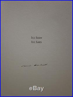 Ill Seen Ill Said Samuel Beckett SIGNED Limited First Edition #33/299