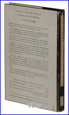 In Battle for Peace SIGNED by W. E. B. Du BOIS First Edition 1st WEB DUBOIS