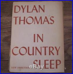 In Country Sleep. First edition, signed by Dylan Thomas 1952 Do Not Go Gentle