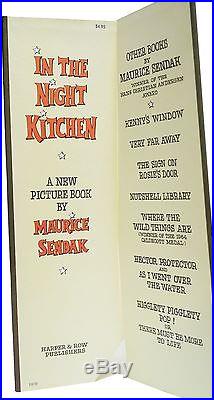 In the Night Kitchen First Edition Signed Maurice Sendak 1970 1st Printing Book