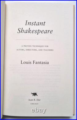Instant Shakespeare SIGNED FIRST EDITION by Louis Fantasia 2002 Hardcover Instant Shakespeare SIGNED FIRST EDITION by Louis Fantasia 2002 Hardcover
