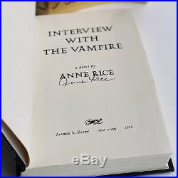 Interview with the Vampire SIGNED 1st Edition, First Printing Anne Rice
