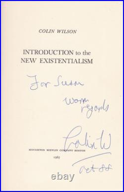 Introduction To The New Existentialism by COLIN WILSON SIGNED 1st HC 1967