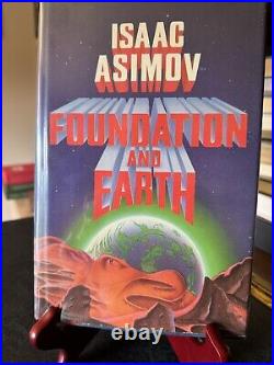 Isaac Asimov FOUNDATION AND EARTH Signed First Edition 1986