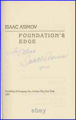 Isaac Asimov FOUNDATION'S EDGE First Edition inscribed by the Signed #159098