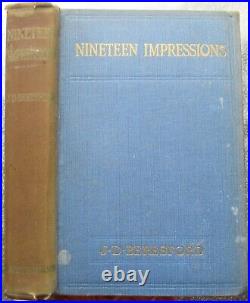 J. D. Beresford Nineteen Impressions 1918 1st UK signed dedication copy