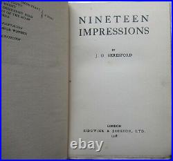 J. D. Beresford Nineteen Impressions 1918 1st UK signed dedication copy