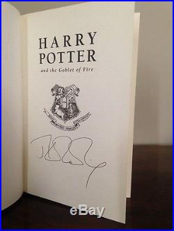 J. K. Rowling Harry Potter And The Goblet Of Fire Signed First Edition 2000