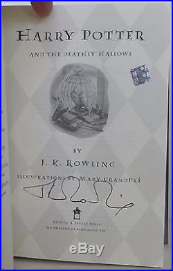 J. K. ROWLING Harry Potter and the Deathly Hallows SIGNED FIRST EDITION