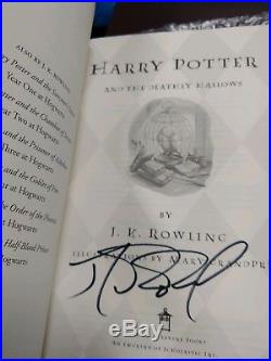 J. K. ROWLING SIGNED FIRST EDITION Harry Potter & the Deathly Hallows with COA