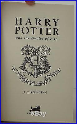 J. K. Rowling Harry Potter And The Goblet Of Fire Signed First Edition