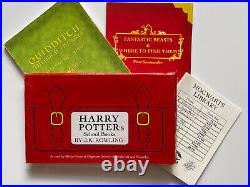 J. K. Rowling Harry Potter Hogwarts School Books SIGNED First Edition 2001