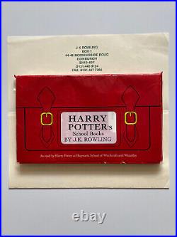 J. K. Rowling Harry Potter Hogwarts School Books SIGNED First Edition 2001