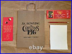 J. K Rowling Signed The Christmas Pig (1st Edition / 1st Print) & Promo Items