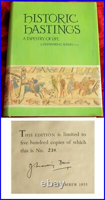 J. MANWARING BAINES HAND-SIGNED HISTORIC HASTINGS 1st/1st and D/J 1955