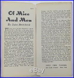 JOHN STEINBECK Of Mice and Men INSCRIBED FIRST EDITION