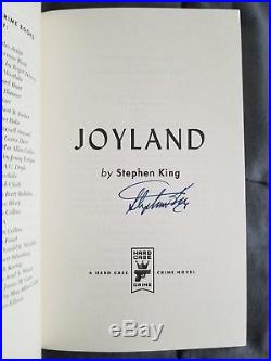 JOYLAND by Stephen King- Gorgeous HAND SIGNED FIRST EDITION (NOT Bookplate)