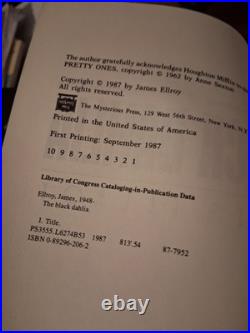 James Ellroy The Black Dahlia First Edition Signed On Maltese Falcon Notepad