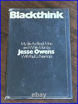 Jesse Owens SIGNED & INSCRIBED FIRST EDITION Blackthink 1/1 1st Olympics Track