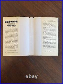 Jesse Owens SIGNED & INSCRIBED FIRST EDITION Blackthink 1/1 1st Olympics Track